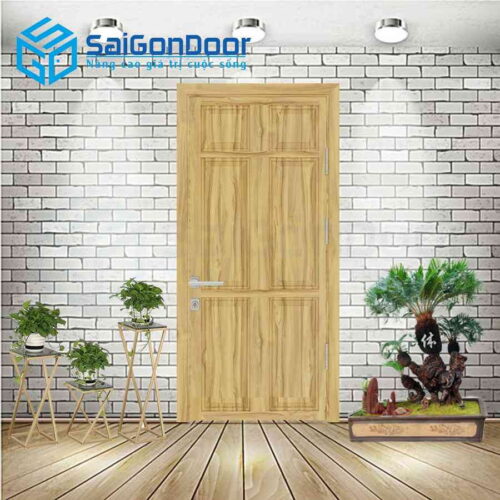 Cửa Nhựa Gỗ Composite 6A soi 1