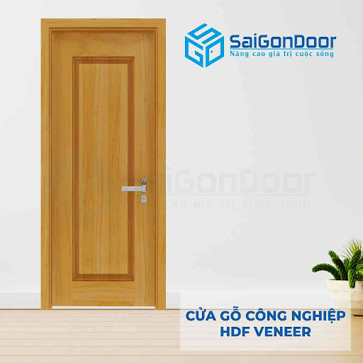 Mẫu cửa gỗ giá rẻ HDF Veneer